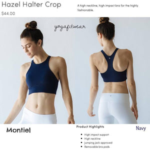 Montiel bra - Hazel Halter Crop (navy) (MT00070)