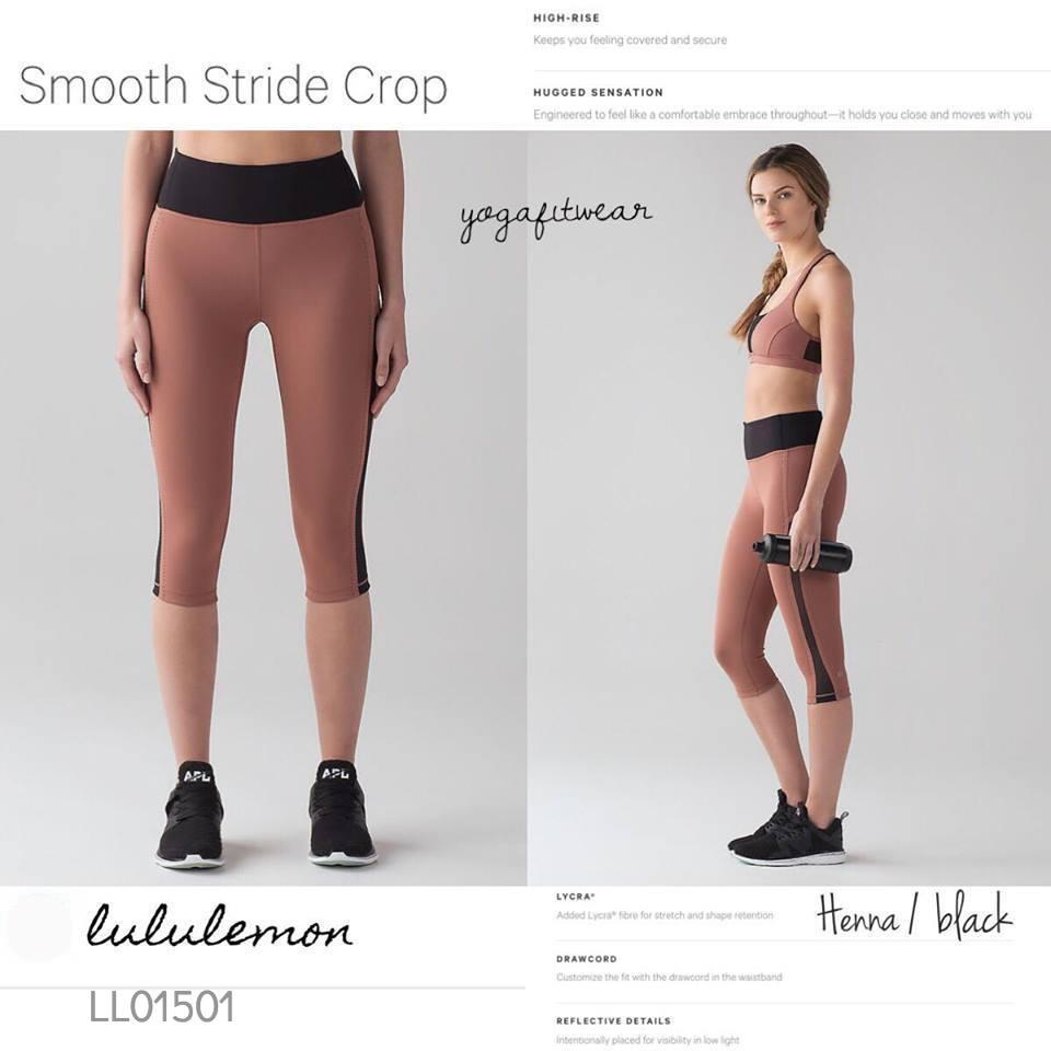 Lululemon - Smooth Stride Crop (Henna/black) (LL01501) – Yogafitwear