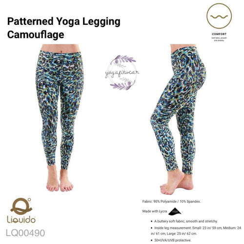 Liquido : Patterned Yoga Legging -Camouflage (LQ00490)