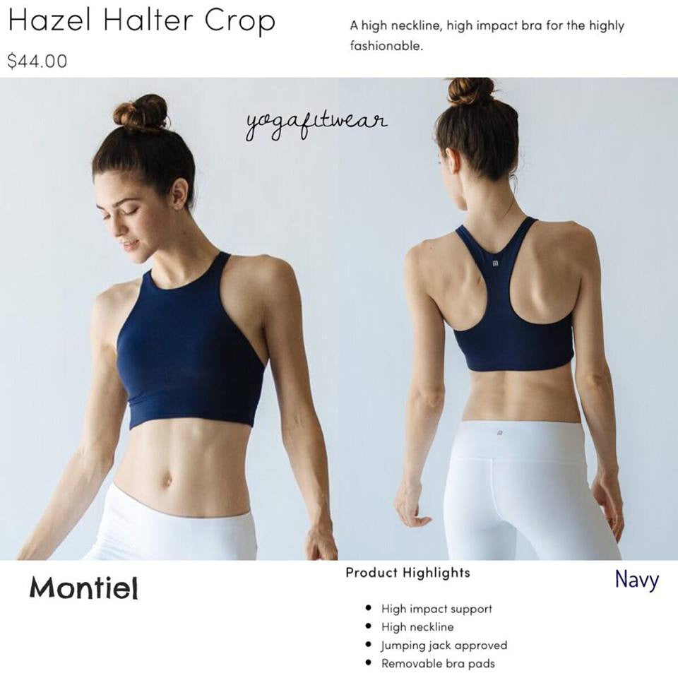 Montiel bra - Hazel Halter Crop (navy) (MT00070)