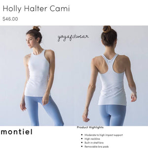 Montiel Cami(tank) - Holly Halter Cami (white) (MT00077)