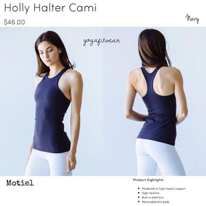 Montiel Cami(tank) - Holly Halter Cami (navy) (MT00064)