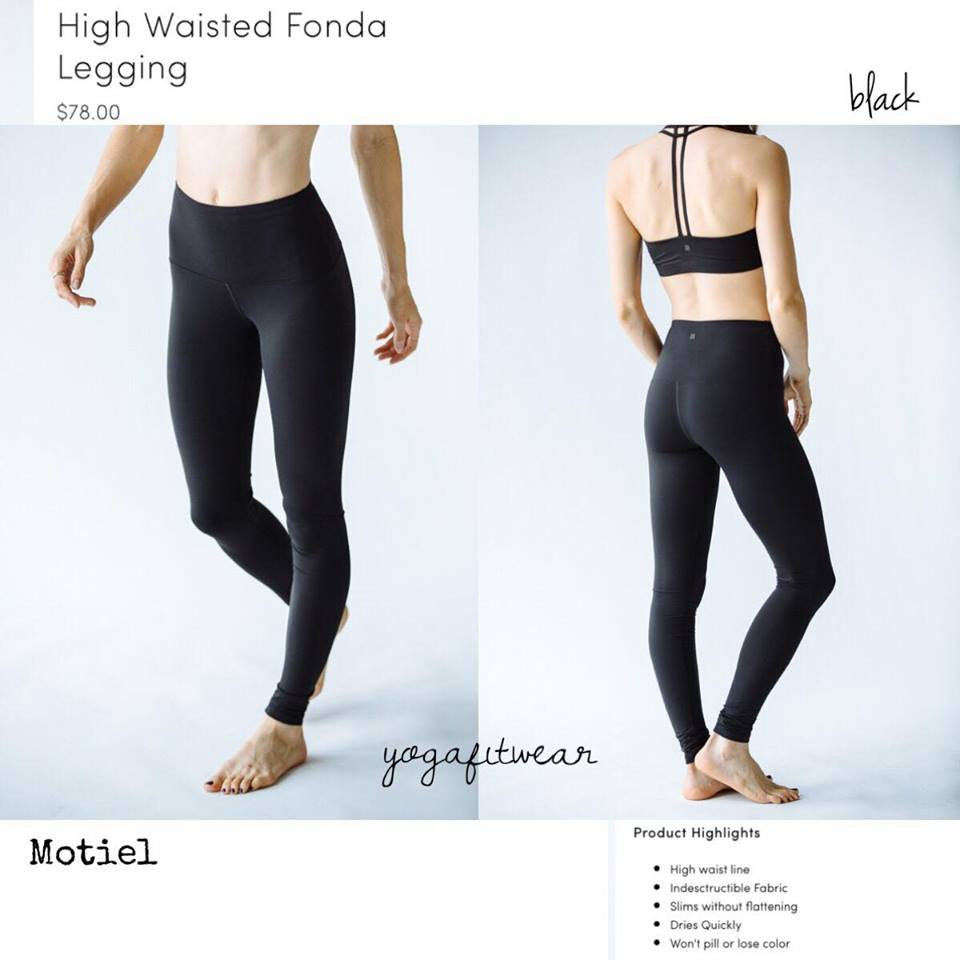 Montiel Legging - High Waisted Fonda Legging (black) (MT00060)