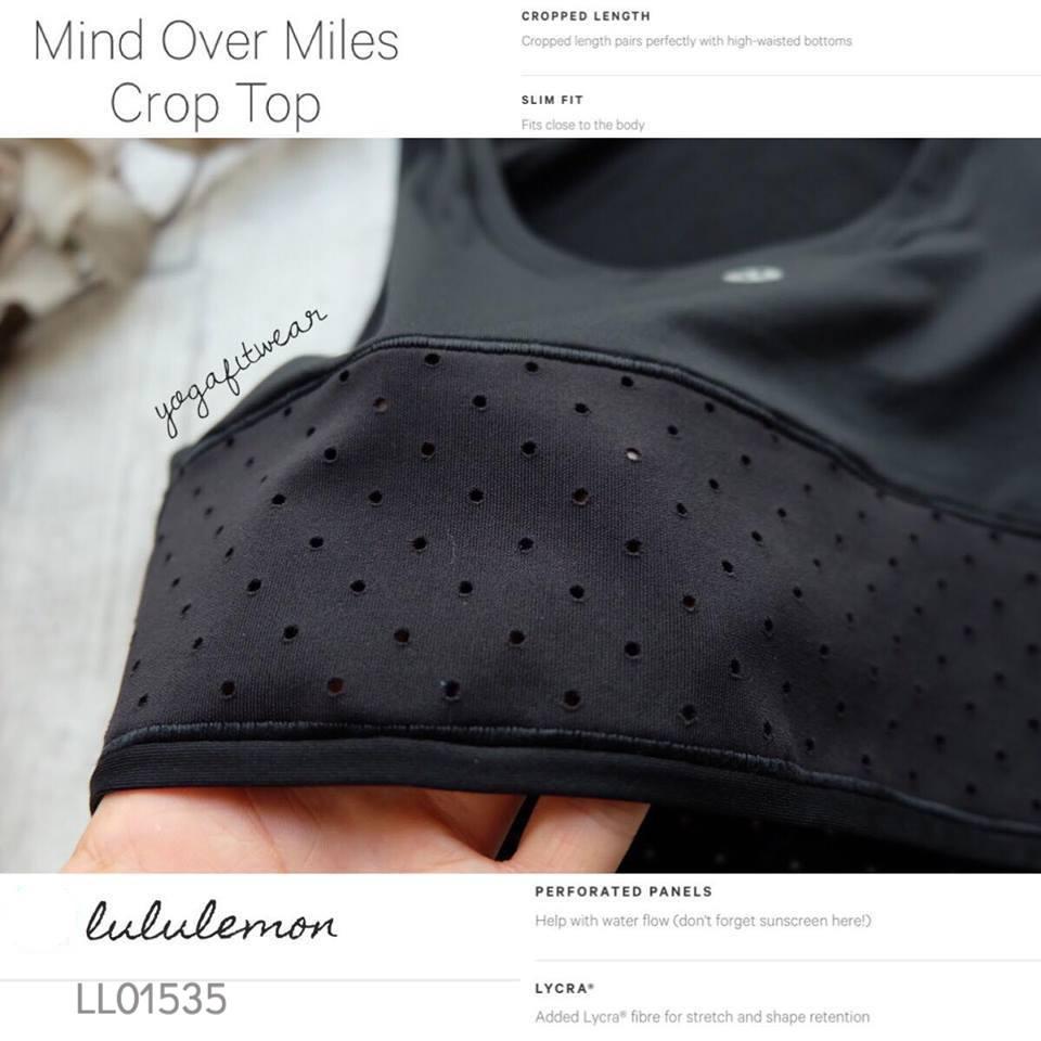 Lululemon - Mind Over Miles Crop Top (Black) (LL01535) – Yogafitwear