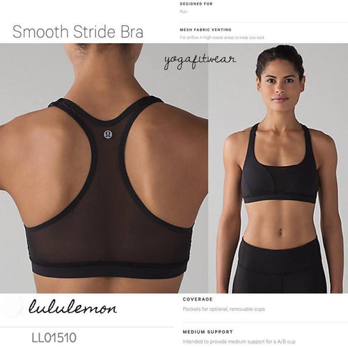 Lululemon - Smooth Stride Bra (Black) (LL01510)
