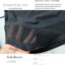 Lululemon -  Smooth Stride Tank*UV Protection  (Black) (LL01676)