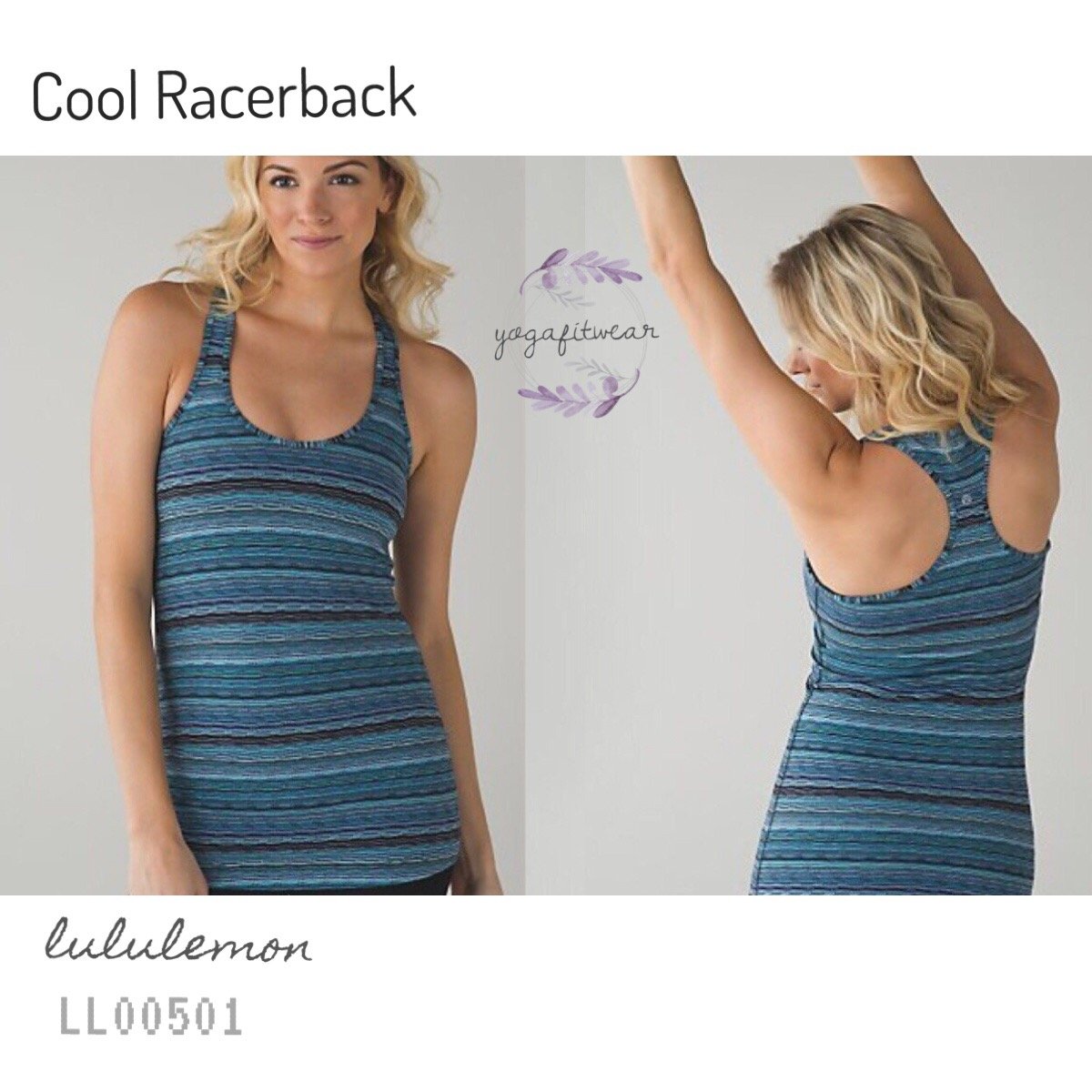 Lululemon - Cool Racerback (Space Dye Twist Naval Blue Peacock Blue) (LL00501)