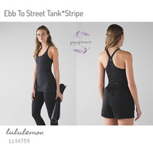 Lululemon - Ebb to street Tank*Stripe (Heathered black) (LL00759)