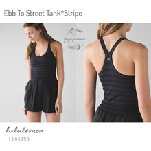 Lululemon - Ebb to street Tank*Stripe (Heathered black) (LL00759)