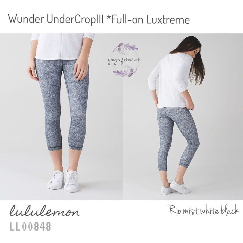 Lululemon - Wunder Under CropIII*full-on Luxtreme (Rio mist white blac –  Yogafitwear