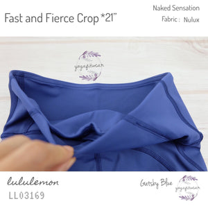 Lululemon - Fast and Fierce Crop * 21” (Gatsby Blue) (LL03169)