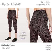 Lululemon - Align CropII * Nulu21” (Lacescape Spanish Rose Black) (LL03246)