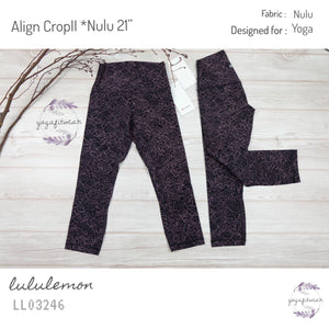 Lululemon - Align CropII * Nulu21” (Lacescape Spanish Rose Black) (LL03246)
