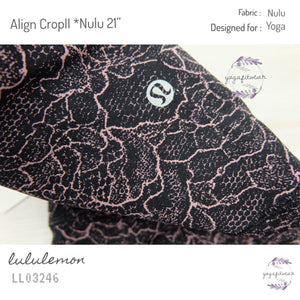 Lululemon - Align CropII * Nulu21” (Lacescape Spanish Rose Black) (LL03246)
