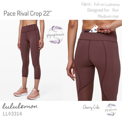 Lululemon - Essential Rhythm Crop 22 (Diffusion white black) (LL01176 –  Yogafitwear