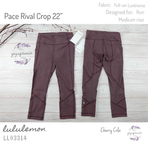 Lululemon - Pace Rival Crop 22” (Cherry Cola) (LL03314)