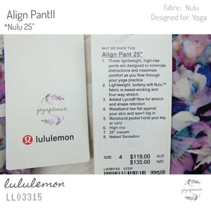 Lululemon - Align PantII*Nulu 25” (Utopia Multi) (LL03315)
