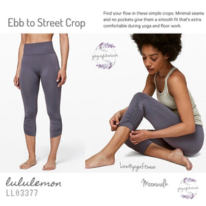Lululemon - Ebb to Street Crop (Moonwalk) (LL03377)