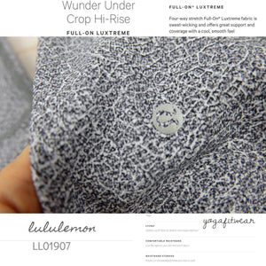 Lululemon - Wunder Under Crop Hi-rise *Full-on Luxtreme (Fractal Alpine White Black) (LL01907)