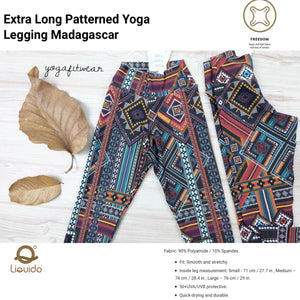 Liquido - Extra Long Patterned Yoga Legging Madagascar (LQ00494)