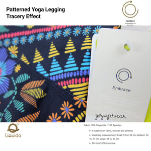 Liquido - Patterned Yoga Legging tracery Effect (LQ00495)