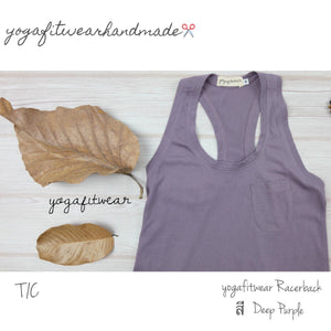 Yogafitwear Handmade Tank : Racerback (ผ้าT/C) (Deep Purple) (YF0003R)