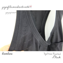 Yogafitwear Handmade Tank : Racerback (ผ้าค๊อตต้อน) (Black) (YF0020R)