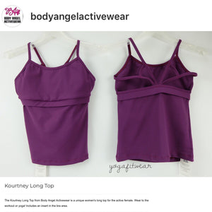 Body Angel Activewear - Kourtney Long Top (Burgundy) (BA00008)