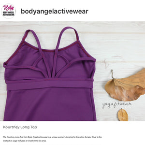 Body Angel Activewear - Kourtney Long Top (Burgundy) (BA00008)