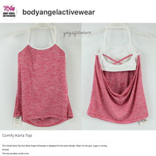 Body Angel Activewear - Comfy Karla  Top (Berry/white) (BA00012)