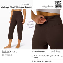 Lululemon : Align Wide Leg Crop 23” *Nulu ( French Press ) (LL03740)