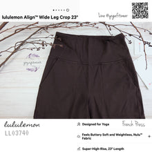 Lululemon : Align Wide Leg Crop 23” *Nulu ( French Press ) (LL03740)