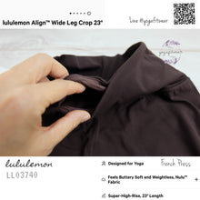 Lululemon : Align Wide Leg Crop 23” *Nulu ( French Press ) (LL03740)