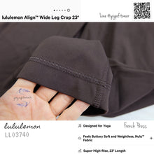 Lululemon : Align Wide Leg Crop 23” *Nulu ( French Press ) (LL03740)