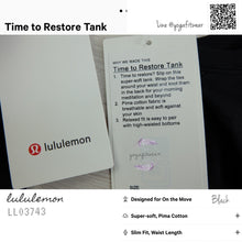 Lululemon : Time to Restore Tank (Black) (LL03743)