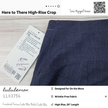Lululemon : Here To There High-Rise Crop 26” (Crosshatch Texture Cadet Blue Multi/Cadet Blue) (LL03756)