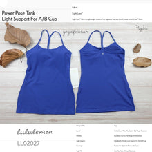 Lululemon -  Power Pose Tank(USA) Light Support For A/B Cup (Psychic) (LL02027)