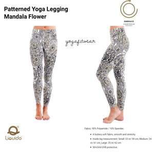 Liquido - Patterned Yoga Legging  :Mandala Flower (LQ00496)