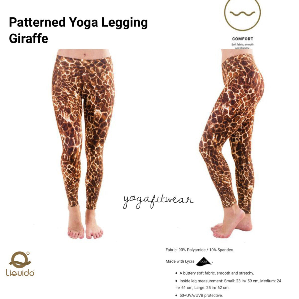 Liquido - Patterned Yoga Legging  :Giraffe (LQ00512)