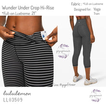 Lululemon - Wunder Under Crop (High-Rise) *Full-on Luxtreme *21” (Parallel Stripe Black White) (LL03509)