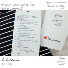 Lululemon - Wunder Under Crop (High-Rise) *Full-on Luxtreme *21” (Parallel Stripe Black White) (LL03509)