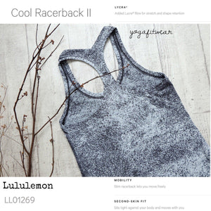 Lululemon - Cool Racerback (Luon spray jacquard white black) (LL01269)