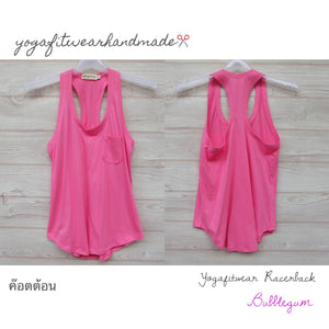 Yogafitwear Handmade Tank : Racerback (ผ้า CM32) (Bubblegum) (YF0026R)