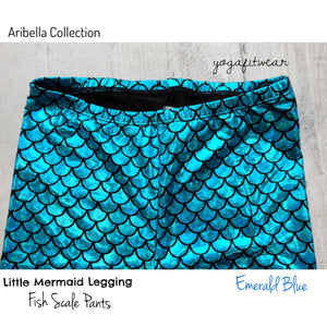Yogafitwear - Little Mermaid Legging Fish Scale Pants (Emerald Blue) (NA00001)