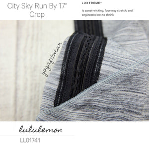 Lululemon - City Sky Run by 17"Crop (Space dye camo seal grey deep coal /blac) (LL01741)