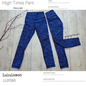 Lululemon - High Timex Pant*Fullux (Life lines cerulean blue black) (LL01360)