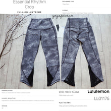 Lululemon - Essential Rhythm Crop 22" (Diffusion white black) (LL01176)