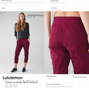 Lululemon - Street to studio PantII*Unlined (Rosewood) (LL01112) –  Yogafitwear