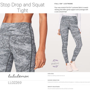 Lululemon - Stop Drop and Squat Tight (Area Ice Grey) (LL02269