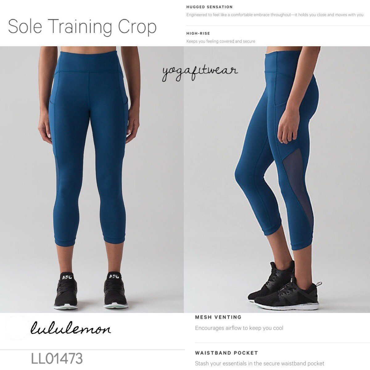 Lululemon - Sole Training Crop (Poseidon) (LL01473) – Yogafitwear